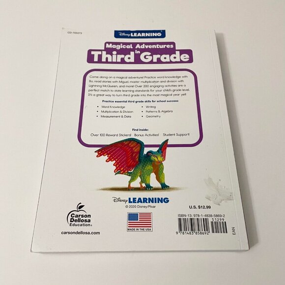 Disney Pixar Magical Adventures in Third Grade Learning Book - Picture 4 of 16